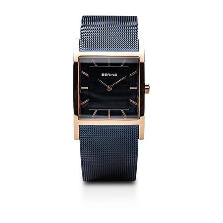Bering Classic Womens Tank Blue Mesh Bracelet Watch-10426-367-S, One Size -  25504840018
