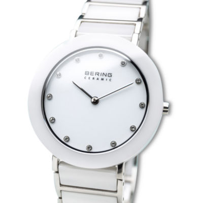 Bering Womens White Ceramic Bracelet Watch-11435-754
