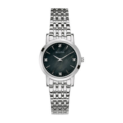 Bulova Classic Womens Silver Tone Stainless Steel Bracelet Watch 96p148