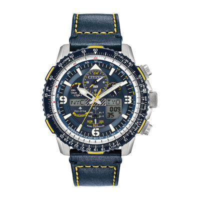 Citizen Promaster Skyhawk A-T Mens Blue Leather Strap Watch Jy8078-01l