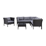 Parksville Patio Collection 6-Piece Sectional Set With Chair