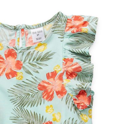 Okie Dokie Toddler Girls Round Neck Short Sleeve T-Shirt