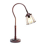 Rustic Caged Shade Metal Table Lamp