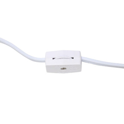 Simple Designs Chrome Mini Basic Table Lamp with Fabric Shade