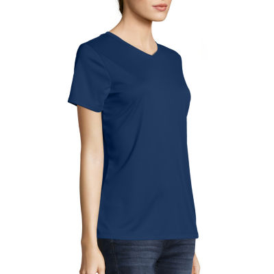 Hanes Womens Cool-DRI V Neck Short Sleeve Performance T-Shirt