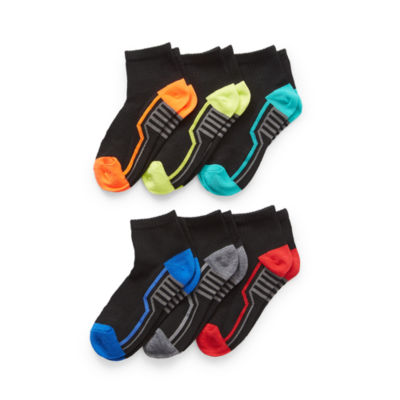 Xersion 6 Pair Quarter Ankle Socks Boys