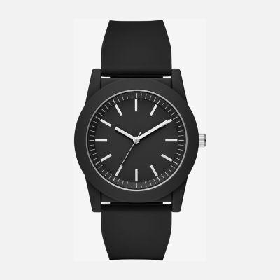 Mens Black Strap Watch Fmdjo248 JCPenney