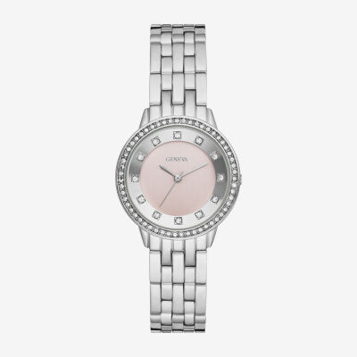 Geneva Ladies Womens Crystal Accent Silver Tone Bracelet Watch Fmdjm256 ...