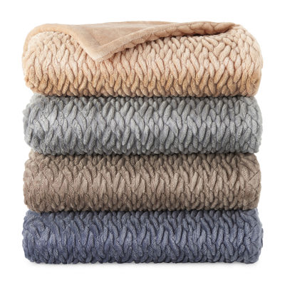 Loom + Forge Faux Mink Diamond Throw - JCPenney