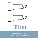 Kenney Trumpet Decorative Curtain Rod & Holdback Set 5/8 IN Adjustable Curtain Rod