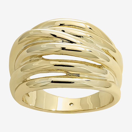 Sparkle Allure Intertwined Womens 14K Gold Over Brass Cocktail Ring, 7