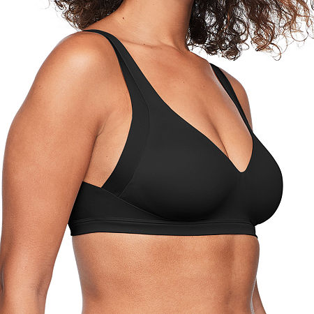 Warners No Side Effects Wireless Lightly Lined Bra - RA2231A, Medium, Black