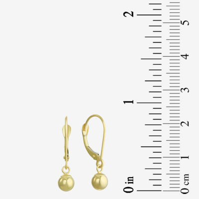 14K Gold Ball Drop Earrings