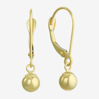 14K Gold Ball Drop Earrings