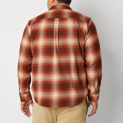 Arizona Big and Tall Mens Classic Fit Long Sleeve Flannel Shirt