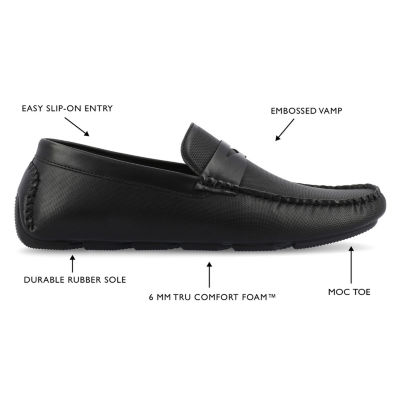 Vance Co Mens Isaiah Square Toe Loafers
