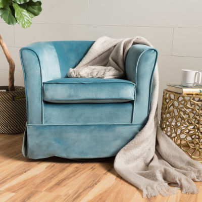 Cecilia Swivel Upholstered Club Chair