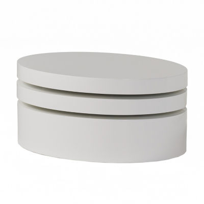 Oval Rotatable Coffee Table