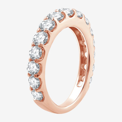 (G / Si1-Si2) 2 CT. T.W. Lab Grown White Diamond 10K Rose Gold Wedding Band