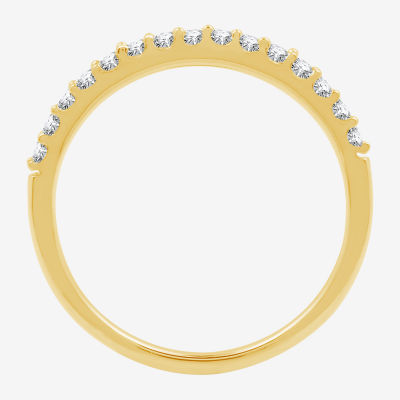 1/4 CT. T.W. Lab Grown White Diamond 10K Gold Wedding Band