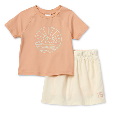 Avalanche Little Girls 2-pc. Skort Set, S (4), Orange