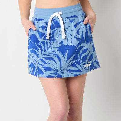 PUMA Womens Mid Rise Midi Active A-Line Skirt