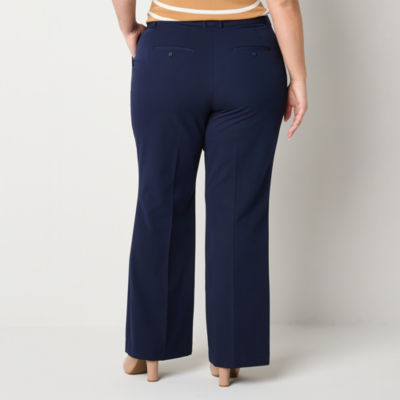 Worthington Plus Womens High-Rise Modern Trouser