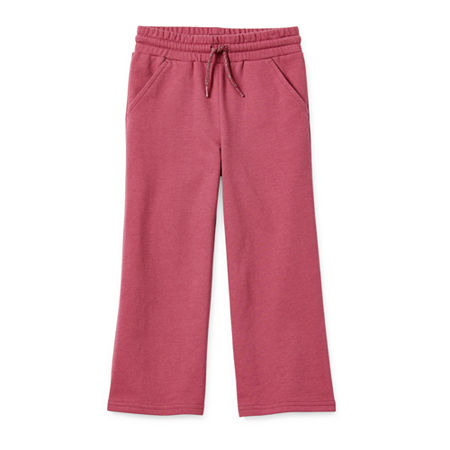 Okie Dokie Toddler & Little Girls Active Wide Leg Pull-On Pants, 12 Months, Pink