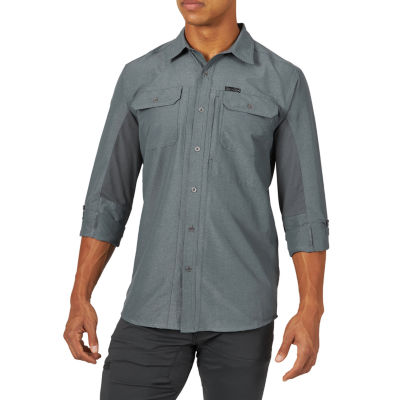 Wrangler All Terrain Gear Mens Regular Fit Long Sleeve Button-Down Shirt