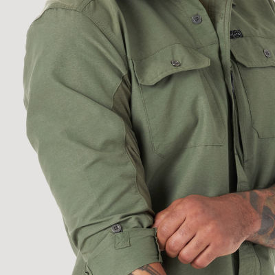 Wrangler All Terrain Gear Mens Regular Fit Long Sleeve Button-Down Shirt