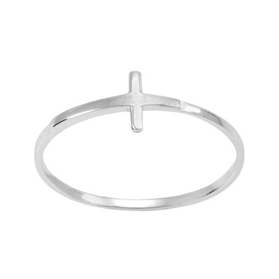 Itsy Bitsy Sterling Silver Cross Band