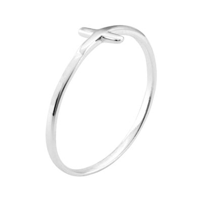 Itsy Bitsy Sterling Silver Cross Band