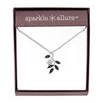 Sparkle Allure Cubic Zirconia Pure Silver Over Brass 18 Inch Cable Pendant Necklace