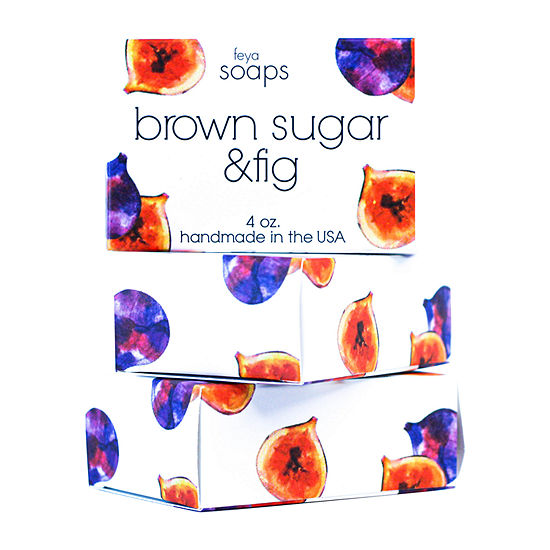 Set Of 3 Brown Sugar Fig Scented Soap