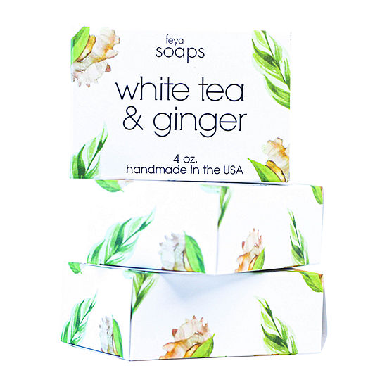 Set Of 3 White Tea & Ginger Scented Soap