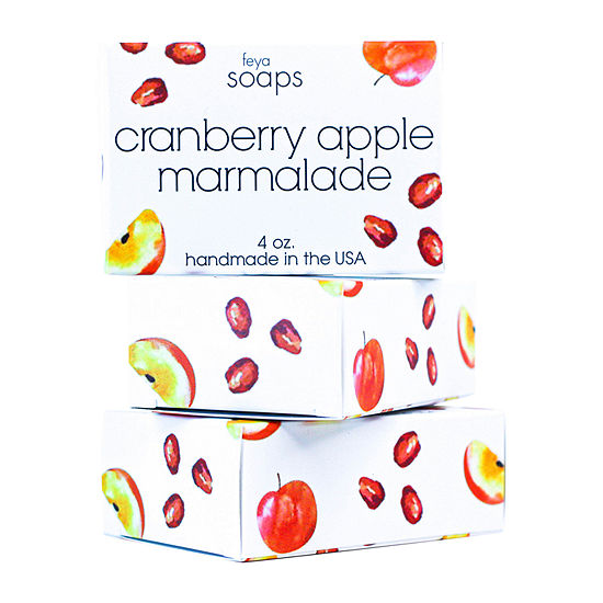 Set Of 3 Cranberry Apple Marmalade Scented Soap