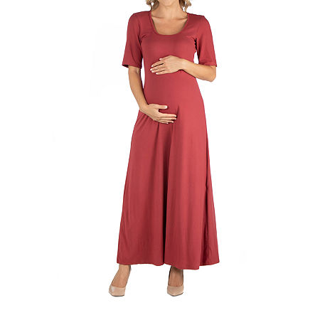  24/7 Comfort Apparel Casual Maxi Dress with Sleeves