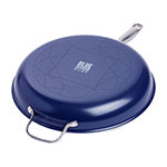 Blue Diamond With Helper Handle Cast Iron Dishwasher Safe Hard Anodized Non-Stick Frying Pan