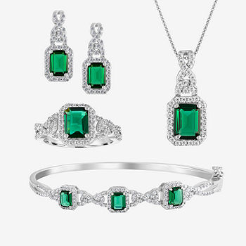 Women's 4-pc. Simulated Emerald Jewelry Set
