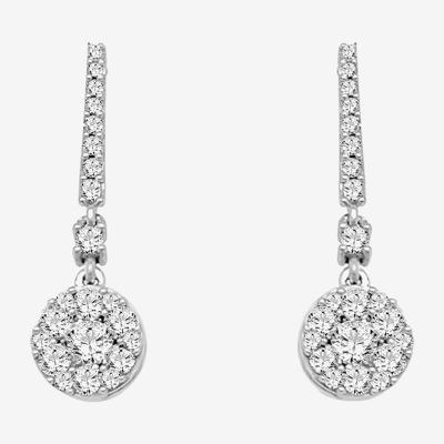 CT. T.W. Natural White Diamond 10K Gold Drop Earrings