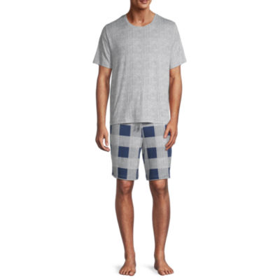 Ande Lush Luxe Mens Short Sleeve 2PC Pajama Sets JCPenney