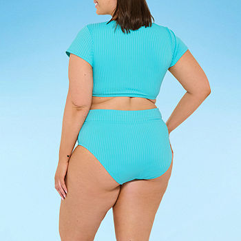 Decree Essentials Midkini Swimsuit Top Juniors, Color: Wild One - JCPenney