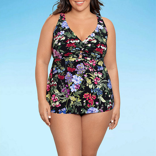 Trimshaper Tankini Top and Bottoms, Color: Black - JCPenney