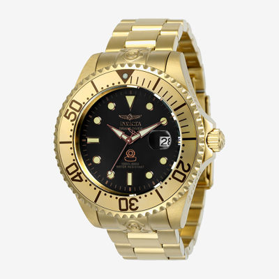 Invicta Pro Diver Mens Automatic Gold Tone Stainless Steel Bracelet Watch 24766