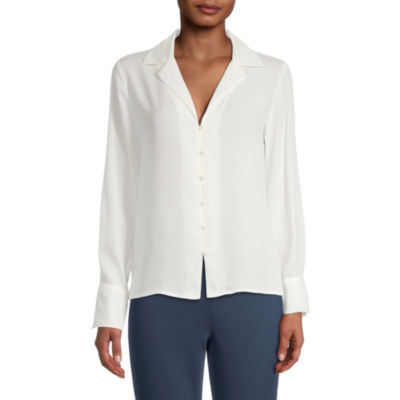 Worthington Womens Tall Cuffed Long Sleeve Regular Fit Button-Down Shirt
