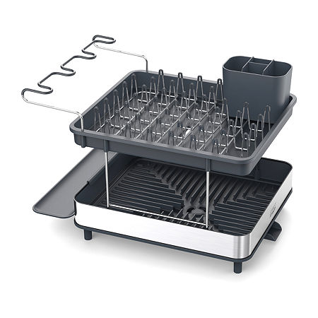 Joseph Joseph Excel Steel 2-Tier - Grey Dish Rack, One Size, Gray