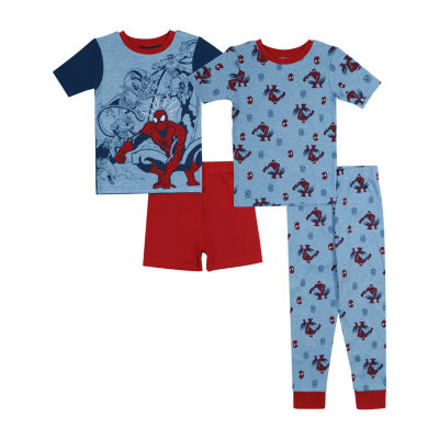 Disney Store Spider Man Spiderman PJ Pal Short Pajamas Sz 4 5 6 7