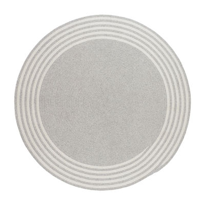Colonial Mills Narragansett Braided Reversible Indoor Outdoor Round Area Rug, Color Gray JCPenney