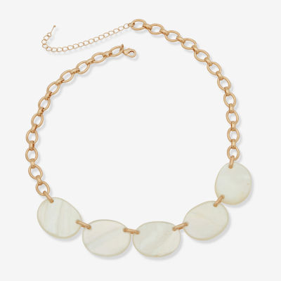 a.n.a Gold Tone Womens 18 Inch Collar Necklace