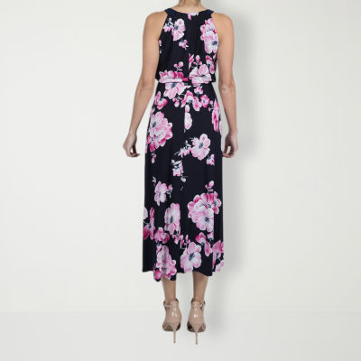 Robbie Bee Womens Sleeveless Floral Maxi Dress